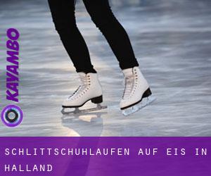 Schlittschuhlaufen auf Eis in Halland 
