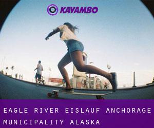 Eagle River eislauf (Anchorage Municipality, Alaska)
